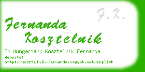 fernanda kosztelnik business card